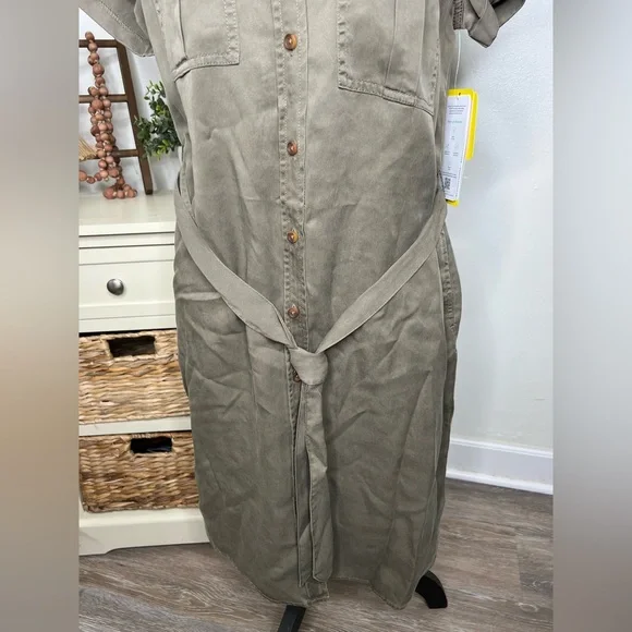 Brand New-Teddi Rose Tencel Shirt Dress - Picture 5 of 11